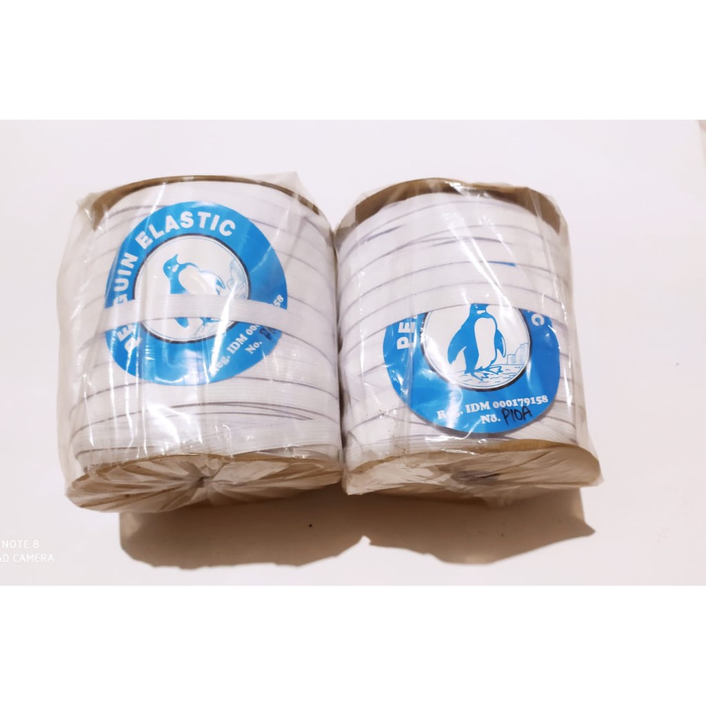 Karet gepeng Penguin elastis P10A uk 1 cm - Per roll Karet 1 cm - Karet Tebal - Karet Murah