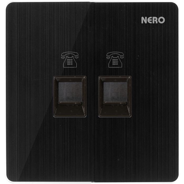 NERO Saklar Telephone Outlet TITANIUM V11PH2-B