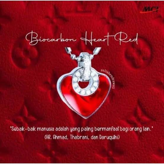 Kalung Kesehatan Terapi Asli - Quantum pendant asli - kalung kesehatan bio energi - kalung kesehatan liontin love merah