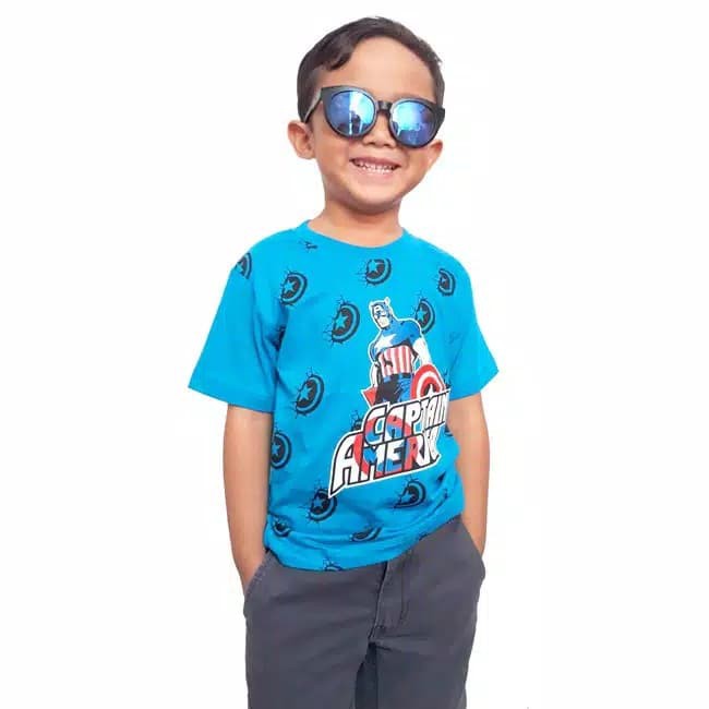 Kaos Karakter SUPERHERO anak / CAPTAIN AMERICA