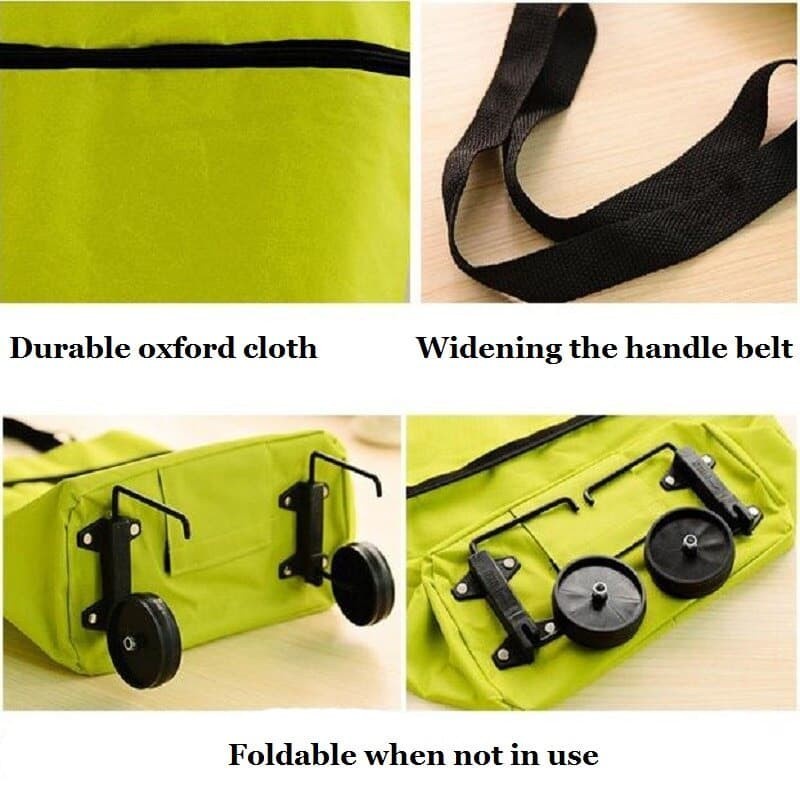 Tote Bag Folding Trolley Troli Lipat Tas Jinjing Buy 1 Get 1