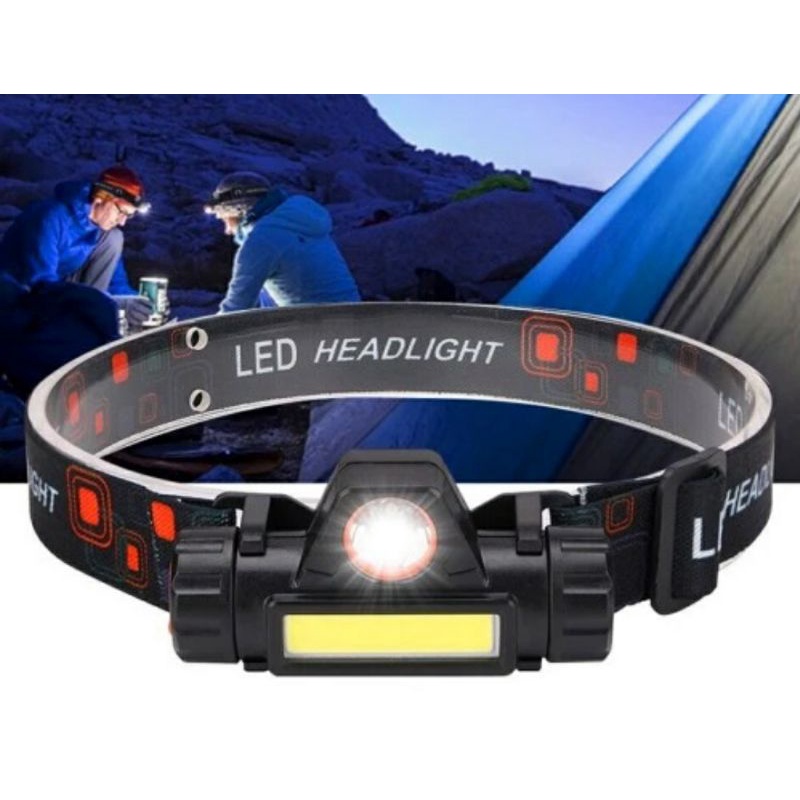headlamp charger usb senter kepala camping gunung