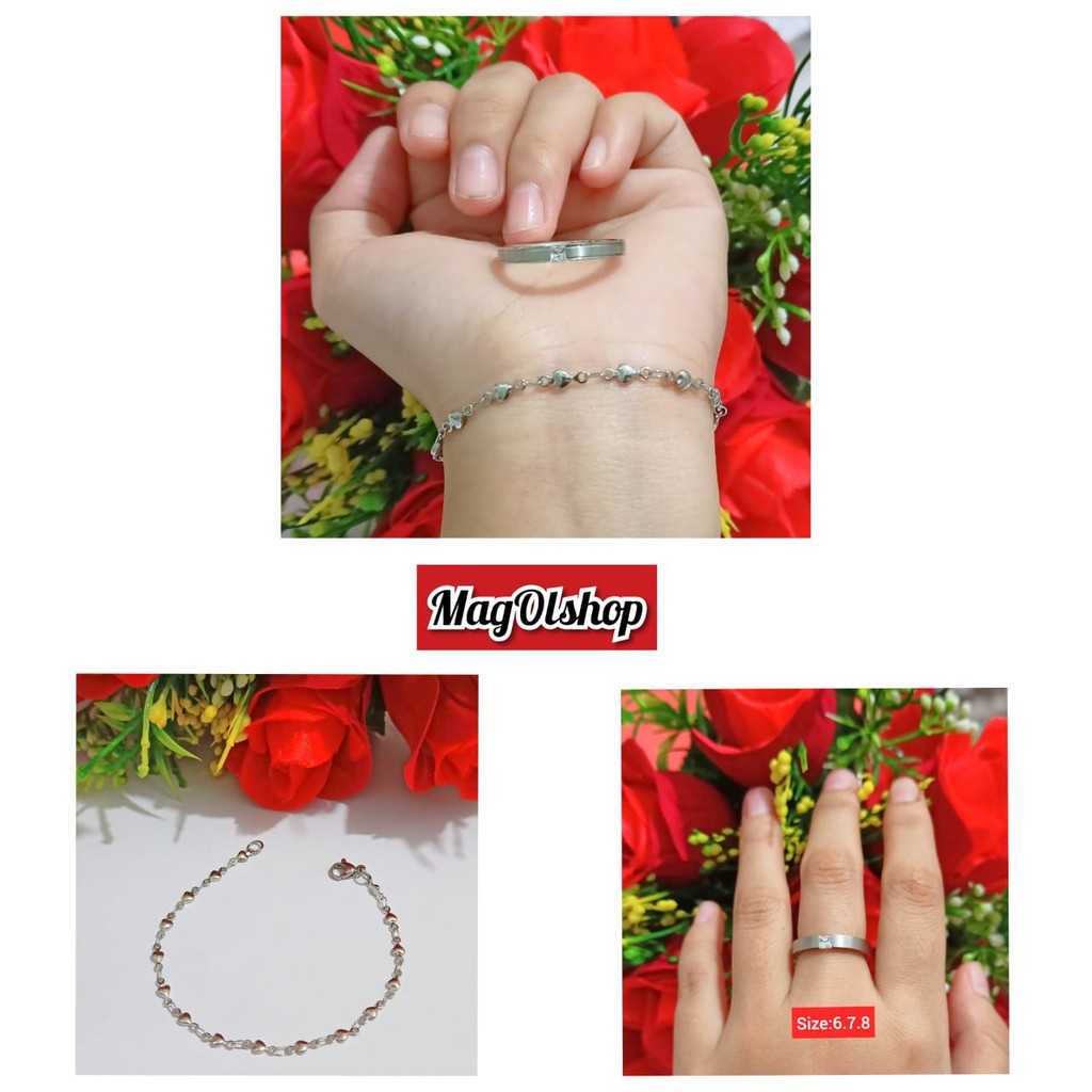 Gelang Dewasa Rantai Free Cincin Titanium Staeinless Stell