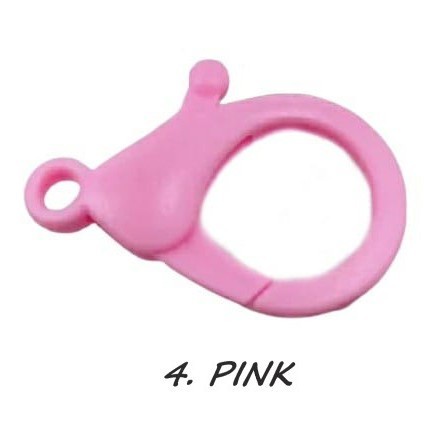 Kaitan Kokot Udang Plastik Claps Plastik Uk 35mm Warna/i Doff Harga/Pc-4. PINK