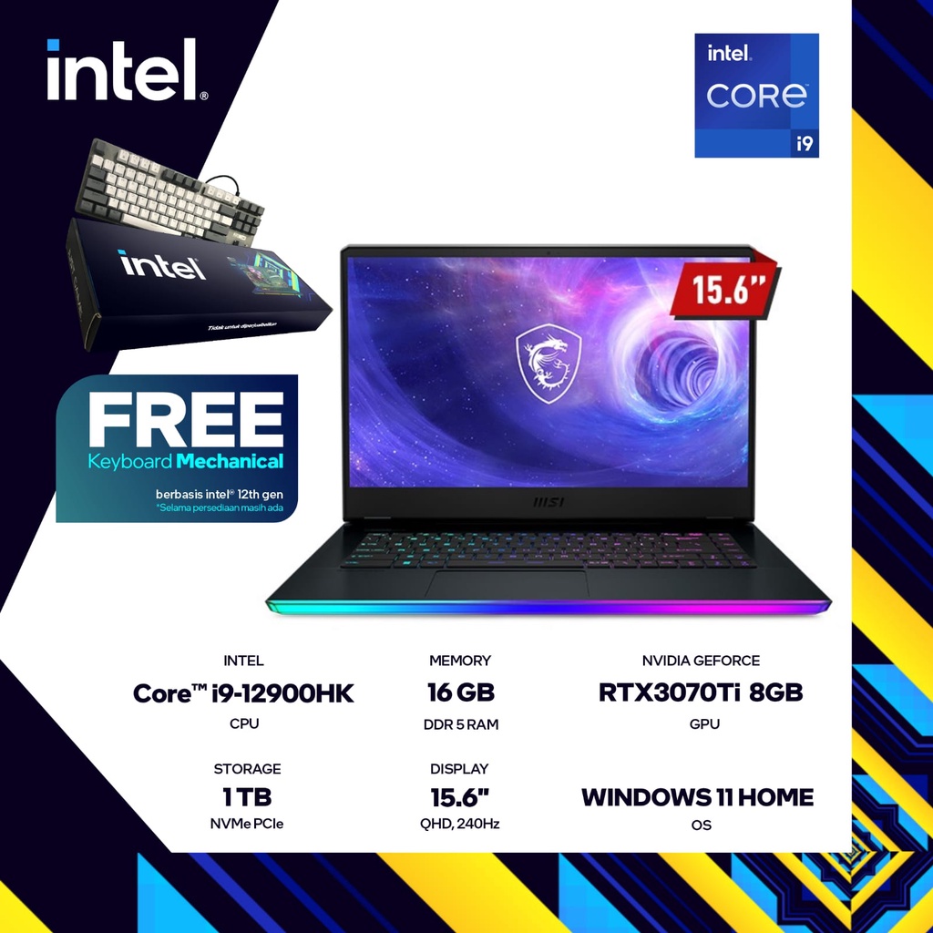 MSI Raider GE66 12UGS [9S7-154414-404] i9-12900HK 16G 1TB RTX3070Ti 8G