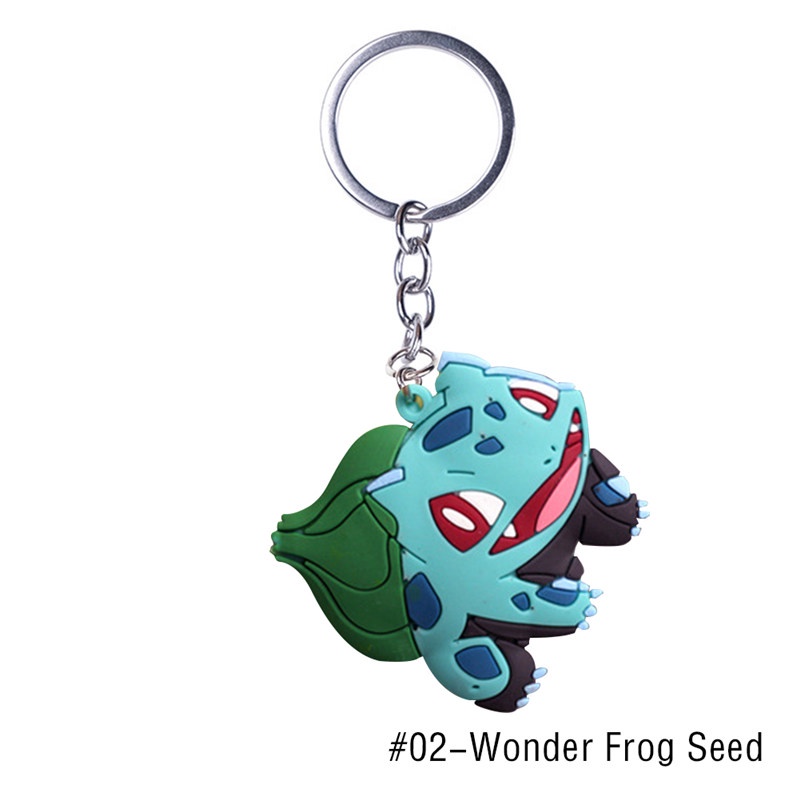 TK Cute Cartoon Pokémon PVC Keychains Lovely Backpack Pendant Pikachu Key Chains