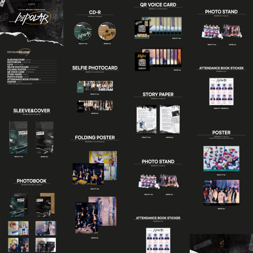 EPEX 1st EP Album - Bipolar Pt.1 Book of Anxiety