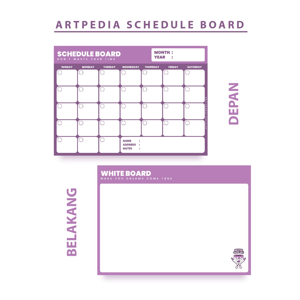 

Akalpa Schedule Board Pastel Purple