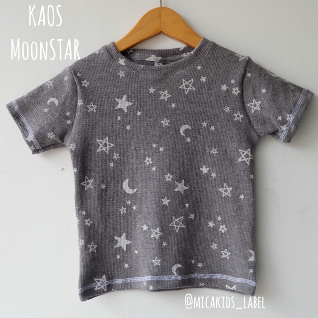 KAOS ANAK LAKI LAKI ADEM KAOS HARIAN BAHAN BABY TERRY MURAH MOON AND STAR