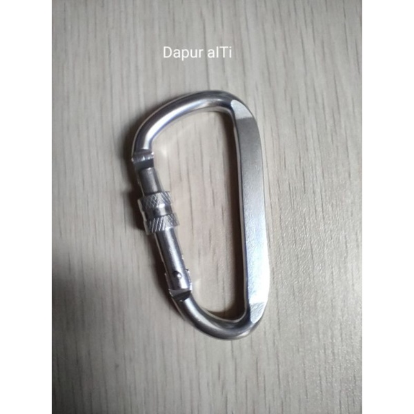 Carabiner Aluminium 8cm / karabiner gantungan kunci keychain buckle