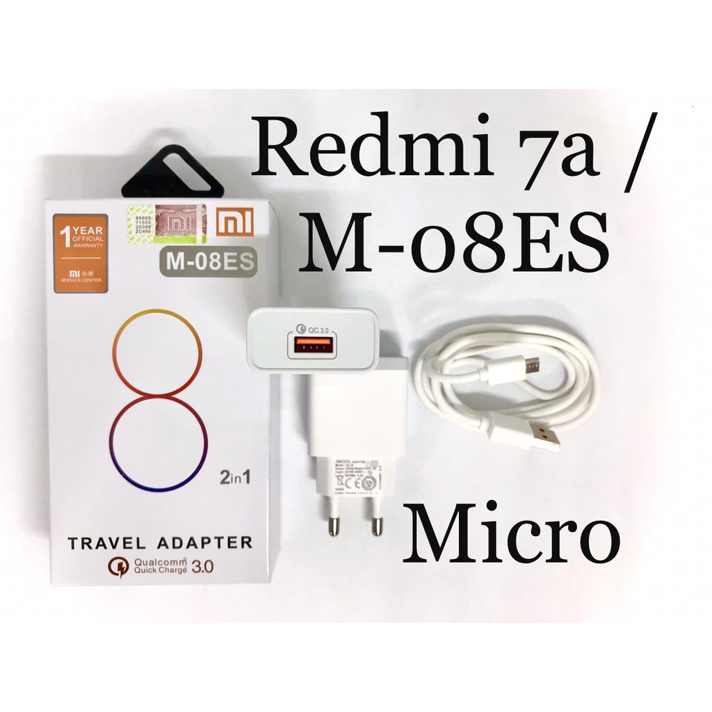 Promo Charger Xiaomi 2in1 M-08ES Micro Dan Type C Travel Adapter Xiaomi 3.0 Qualcom quick charging