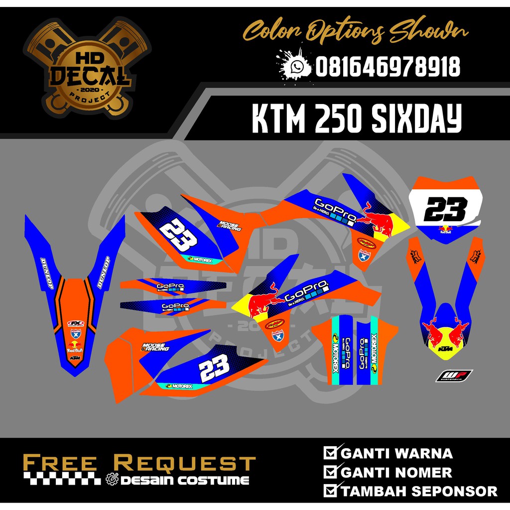 DECAL KTM 250 SIXDAY DECAL SIXDAY STRIPING KTM 250 STRIPING SIXDAY 07
