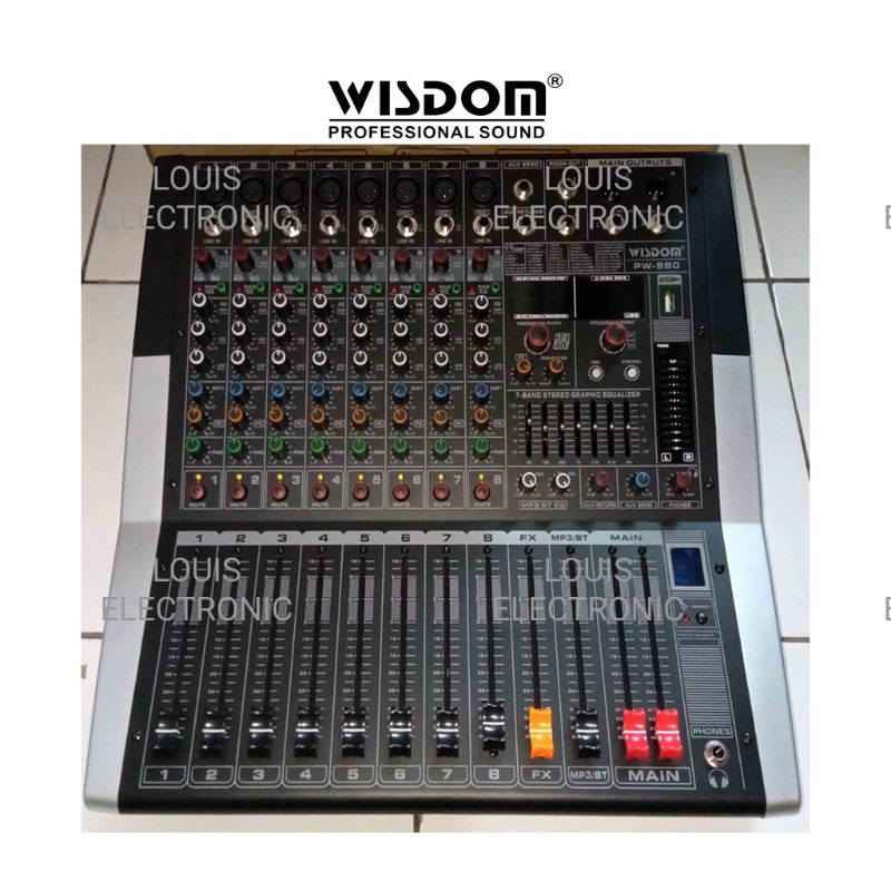 Power Mixer WISDOM PW880 PW 880 PW-880 8 Channel ORIGINAL