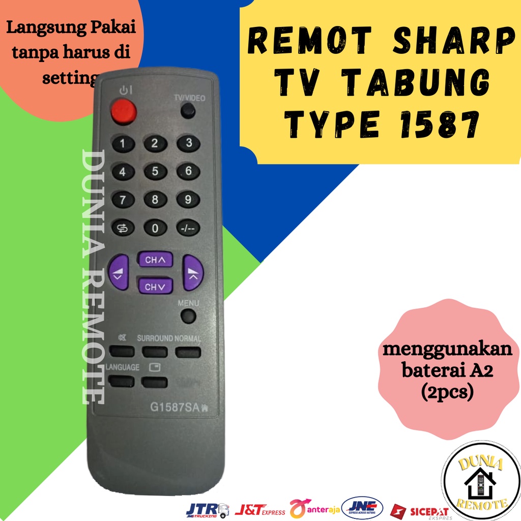 Remot / Remote SHARP TV TABUNG ALEXANDER Piccollo iioottoo SLIM FLAT SERIES no setting