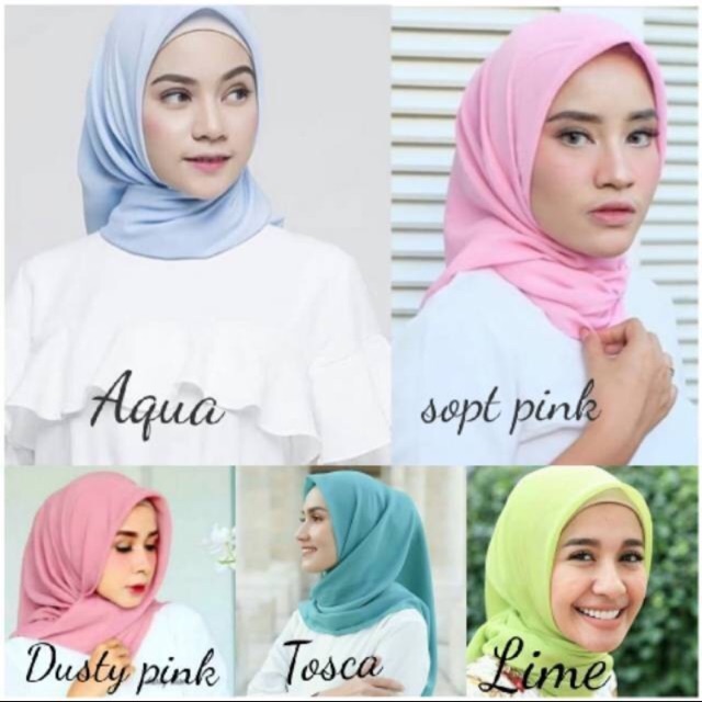 Hijab segiempat Bella Square PREMIUM {PALEMBANG}