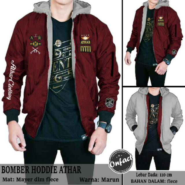 Jaket bomber hoodie irarthar bolak balik | jaket bomber arthar