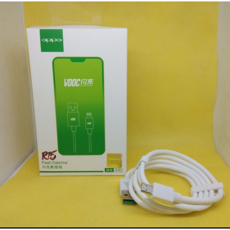 Kabel data kabel cas OPPO VOOC R15