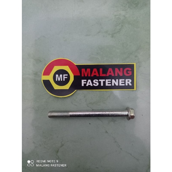 baut flange M6x75 kunci 8 / baut mesin M6x75 kunci 8 / baut kalter M6x75 kunci 8