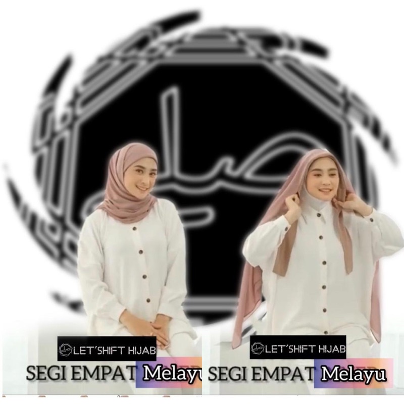 SEGI EMPAT INSTAN/ SEGI EMPAT MALAY/ SEGI TIGA MELAYU 2 LAYAR/ KERUDUNG SEGITIGA TERBARU