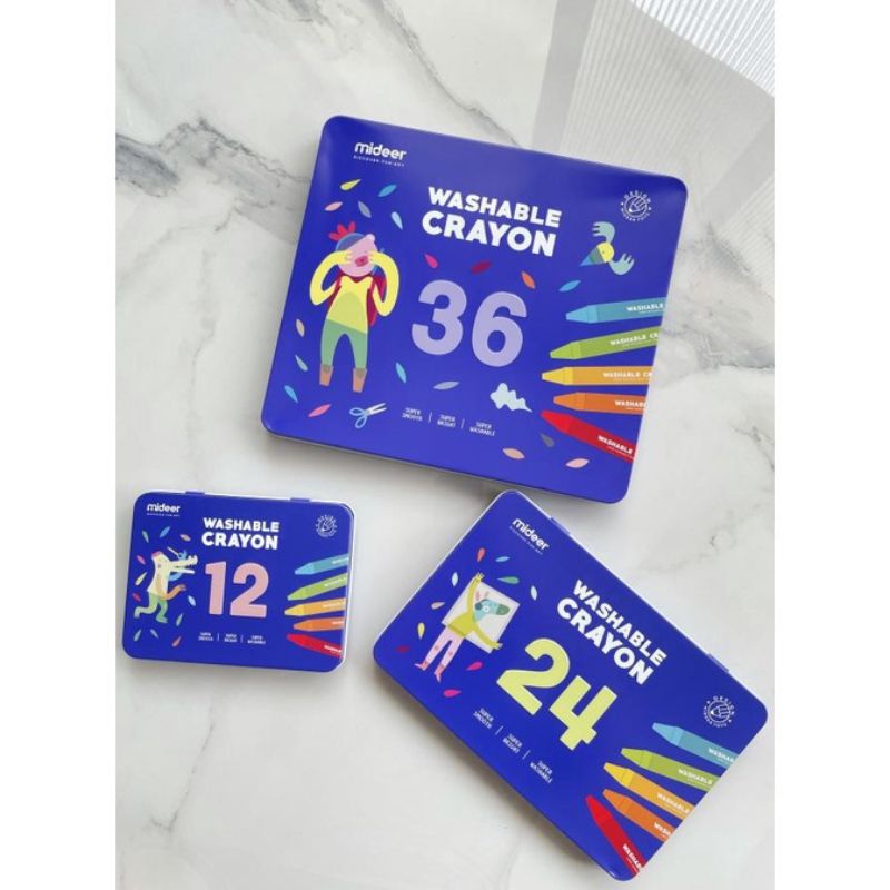 

Washable Crayon by Mideer (12 & 24 Colour)
