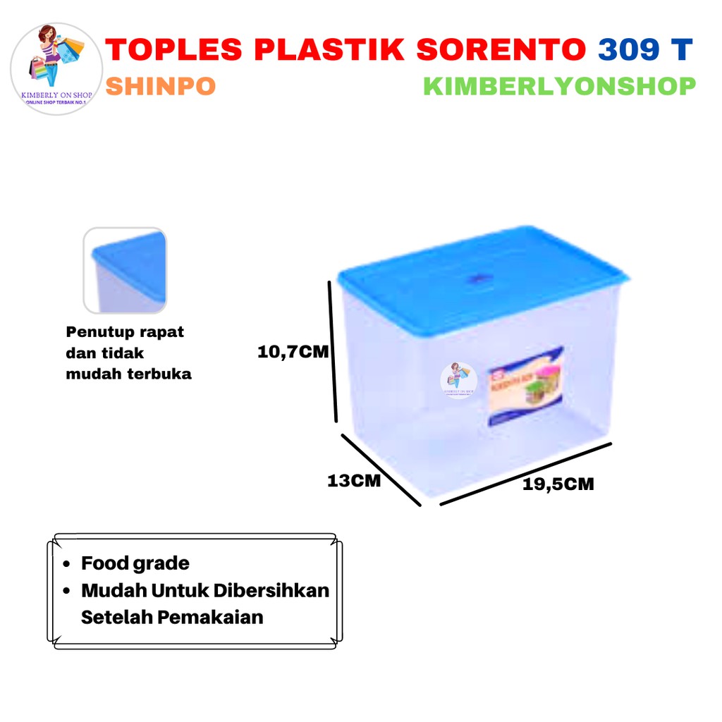 Toples plastik / Sealware Segi Sorento 2,25 Liter 309T Shinpo