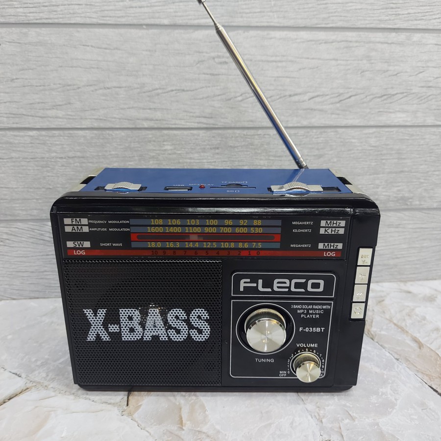 RADIO KLASIK BLUETOOTH FLECO F-035BT - RADIO JADUL 3 BAND MP3 USB