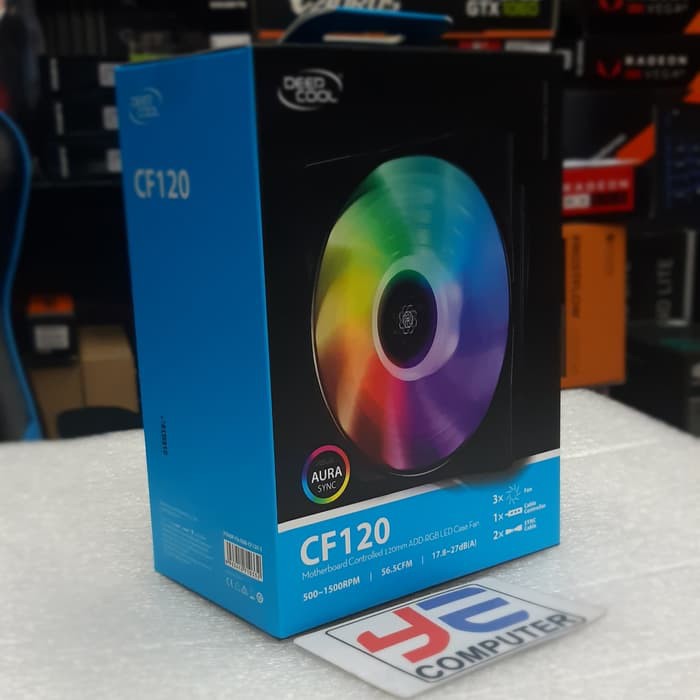 FAN 12CM RGB -Deepcool CF 120 3 in 1 RGB LED