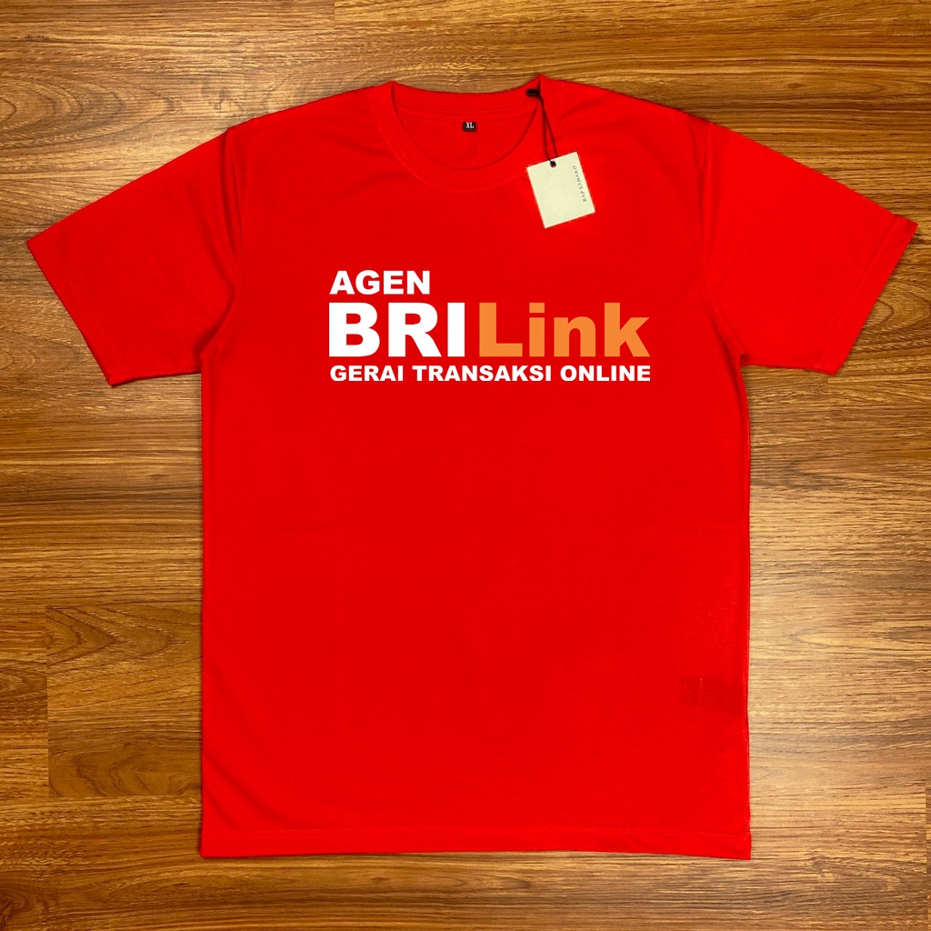 Baju Kaos Agen BRILink Gerai Transaksi Online Bri Link Lengan Pendek Katun Distro Terbaru