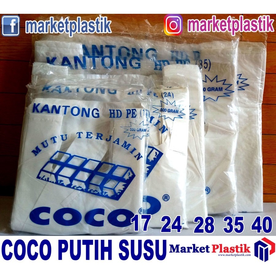 Kantong Plastik/Kantong HD/Kantong Kresek/Coco Putih Susu 500gram