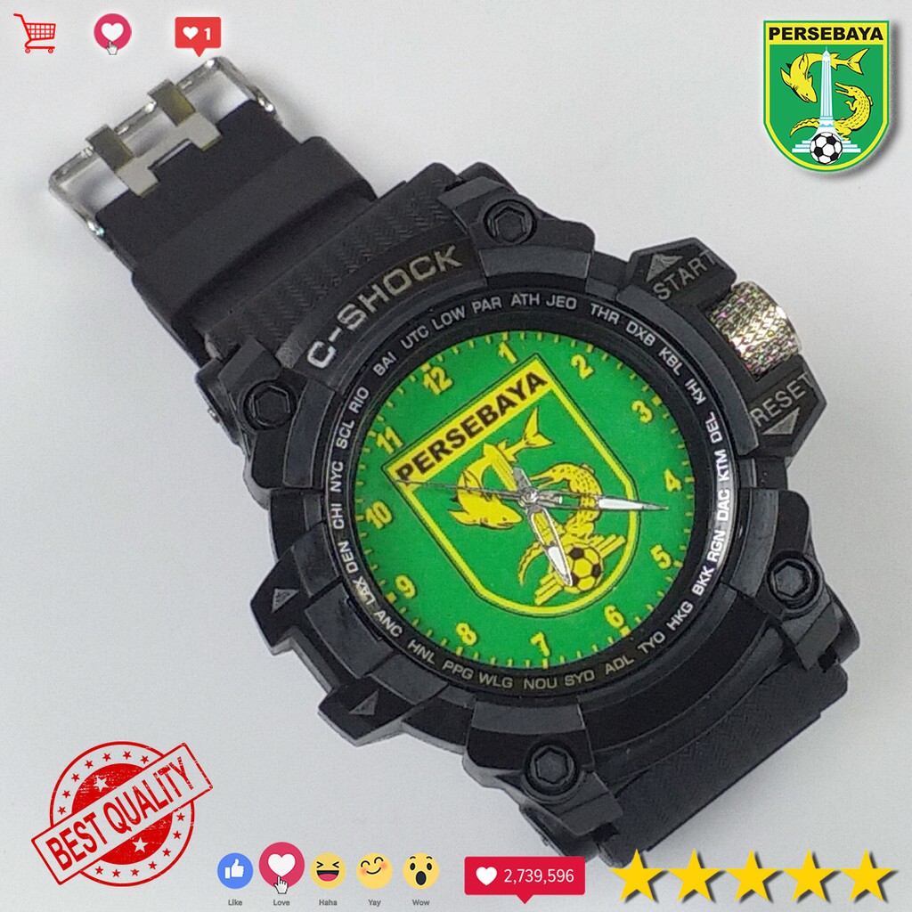 (SPESIAL BONEK REK) JAM PERSEBAYA OUTDOOR ANTI AIR