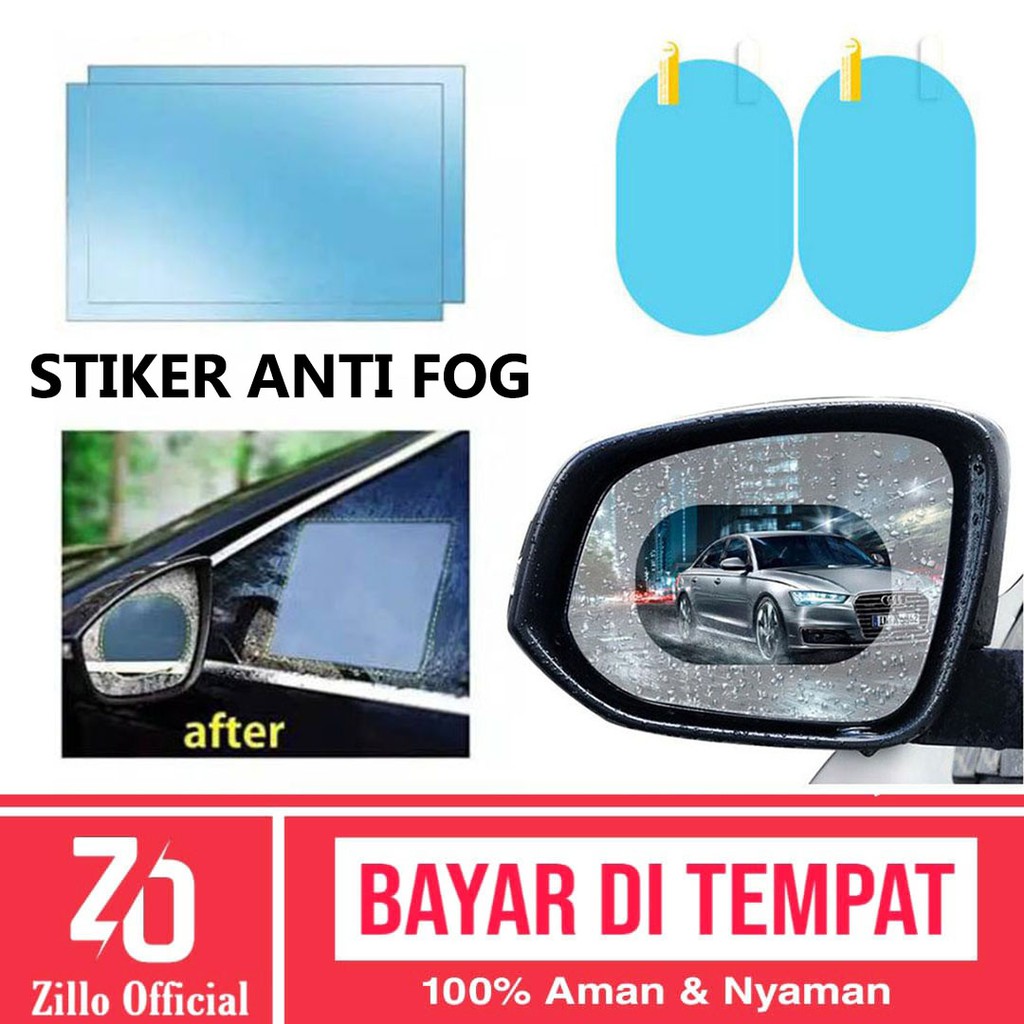 ZILLO Anti Fog Spion Mobil Oval Waterproof Anti Fog Kaca Mobil Air Gores Anti Blur Kaca Spion Mobil