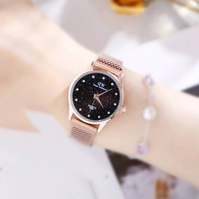 Jam Tangan Wanita Korea DWE Diamond Strap Magnet 7 variaan warna