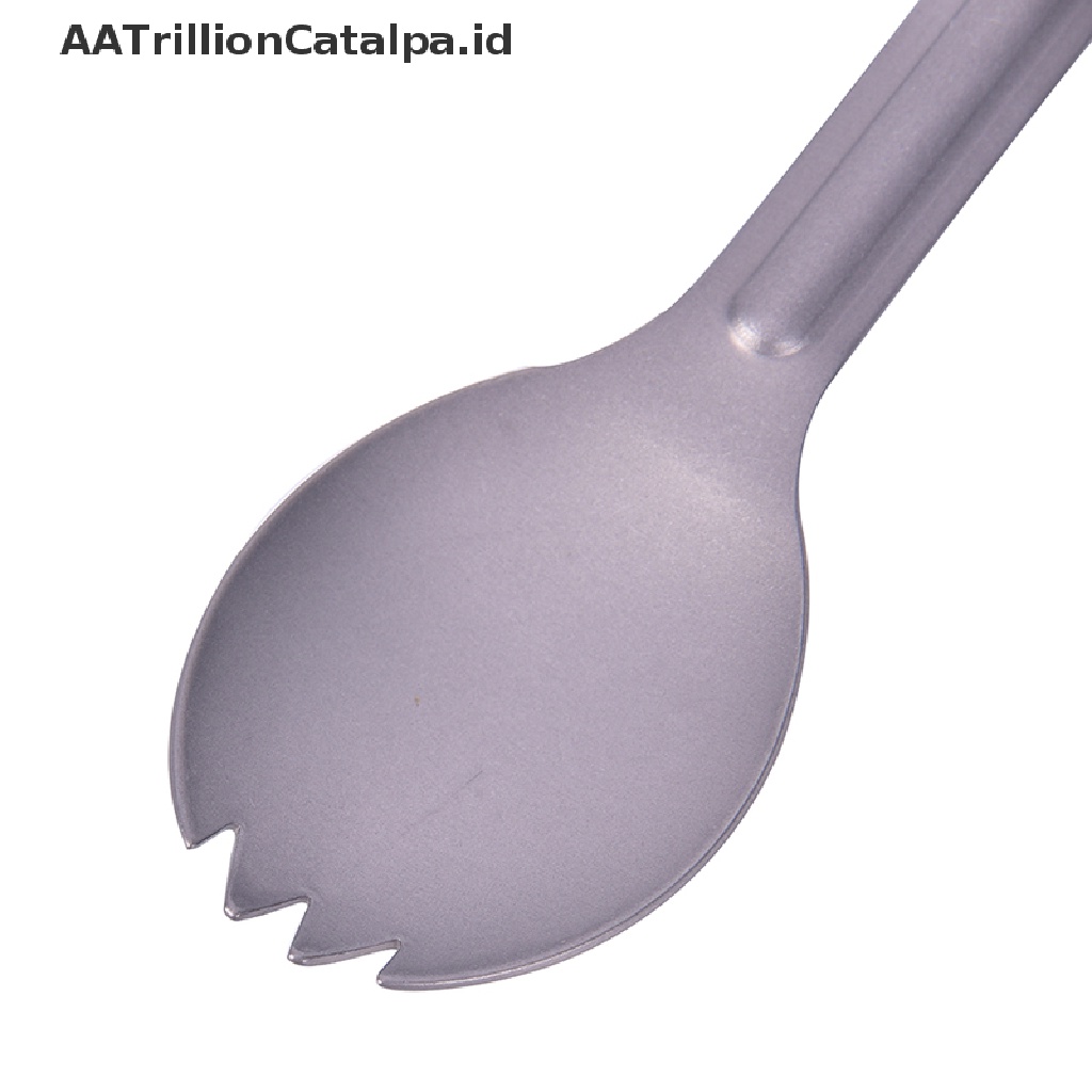 Aa Sendok Garpu Spork Gagang Panjang Bahan Titanium Untuk Outdoor
