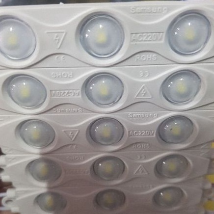Lampu LED 3 MATA AC 220 SAMSUNG langsung listrik modul led injection module lighting for DIY and decoration