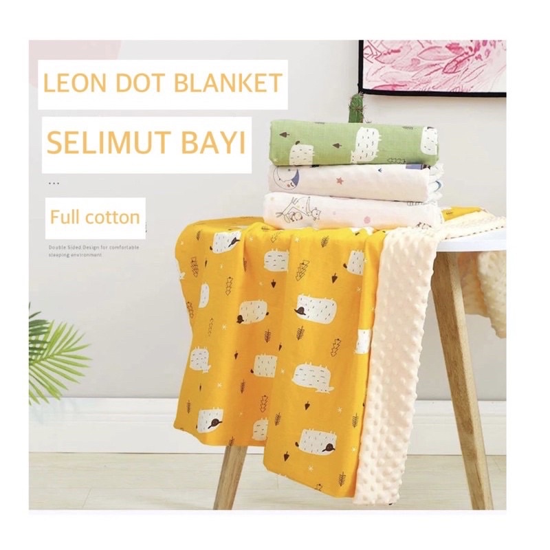 Leon Selimut Bayi Dot Nipple Ibu Blanket Baby Premium Halus Kado Bayi