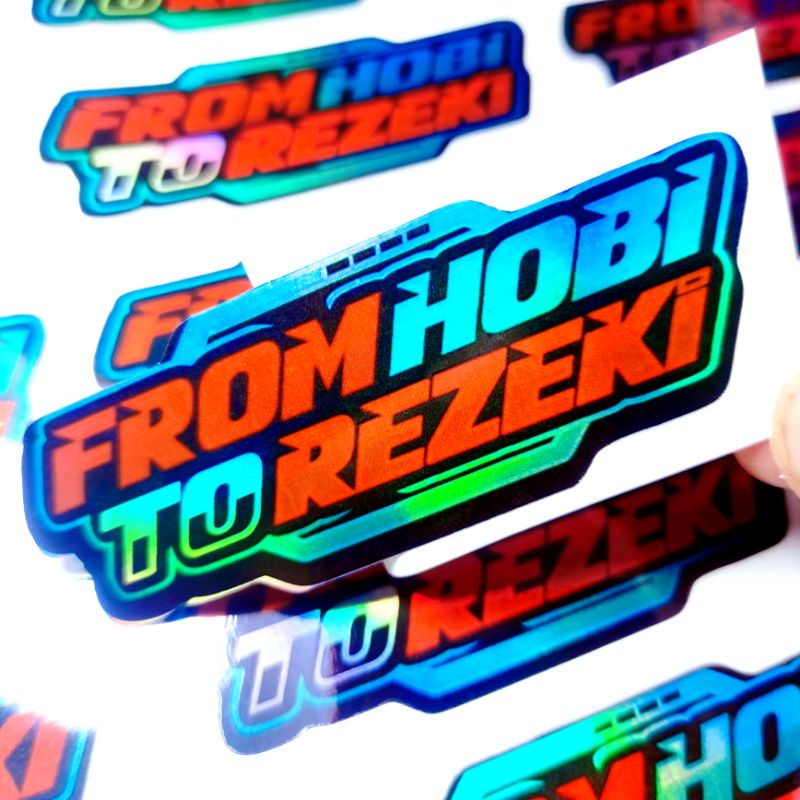 stiker from hobi to rezeki