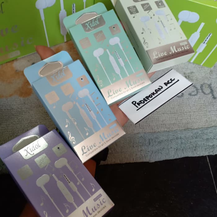 Hadsfree Xidol Live Music Super BASS / Headset Headphone - Putih