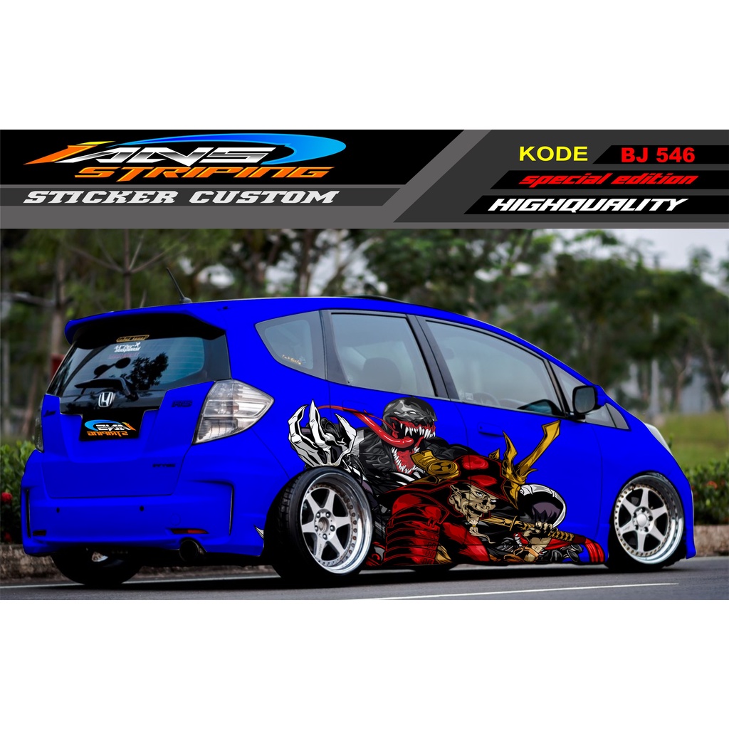 STICKER VARIASI MOBIL JAZZ BRIO AGYA SIGRA SEDAN SWIFT / DECAL STIKER MOBIL VENOM / STIKER MOBIL