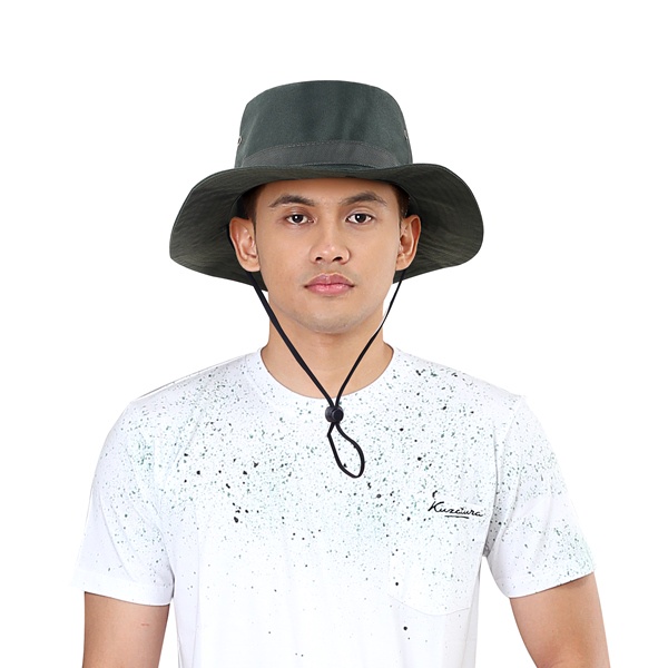 Topi Rimba Pria Dinir Hijau Army