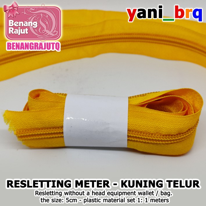 DAUN RESLETING 1 METER KUNING TELUR + 1 BUAH KEPALA RESLETING BAWAAN