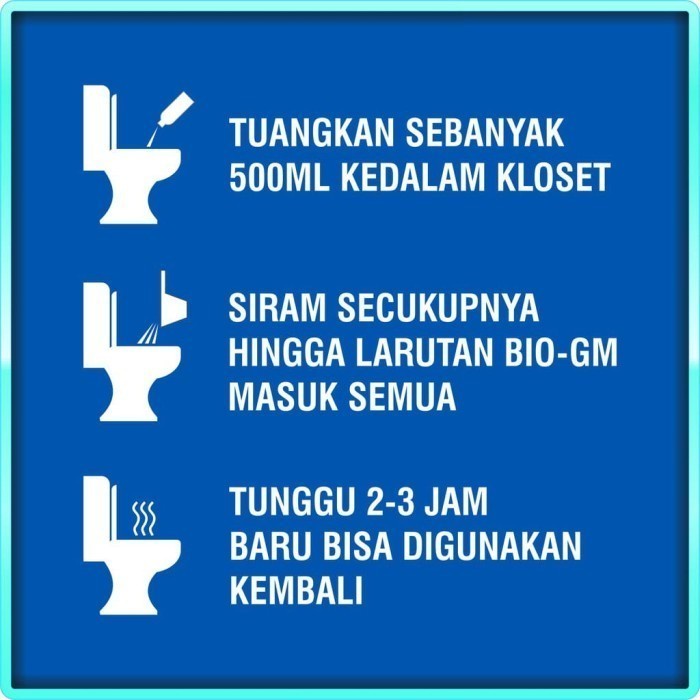 PAKET HEMAT [BIO GM 3 BOTOL] - Mengatasi WC Penuh / Septic Tank Mampet dan Bau