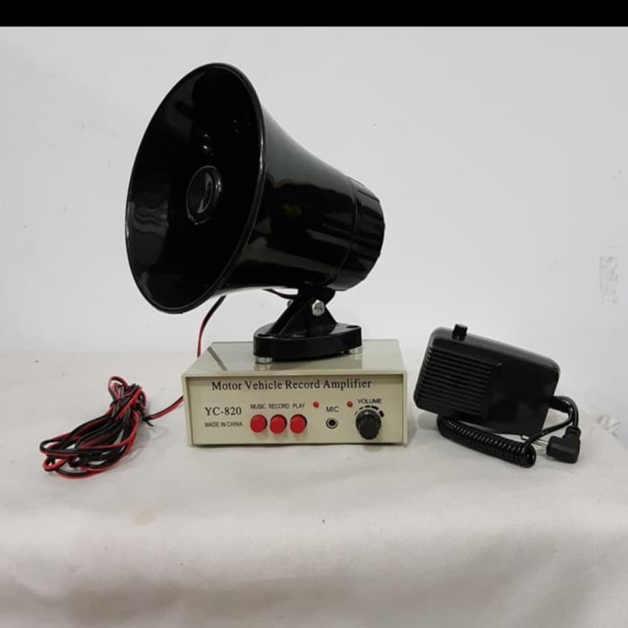 Megaphone YC-820 Bisa Digunakan Di Kendaraan Bisa Buat Perekam Dengan Dilengkapi Amplifier