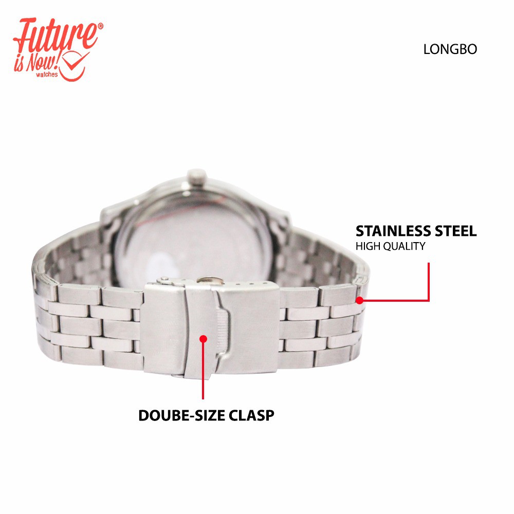 LONGBO Jam tangan fashion pria wanita analog - Stainless steel strap