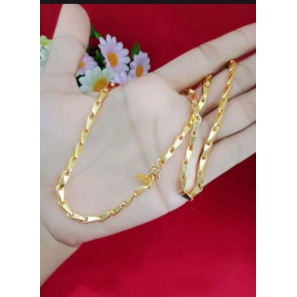 kalung padi lapis emas 24k anti kararat dan awet free surat