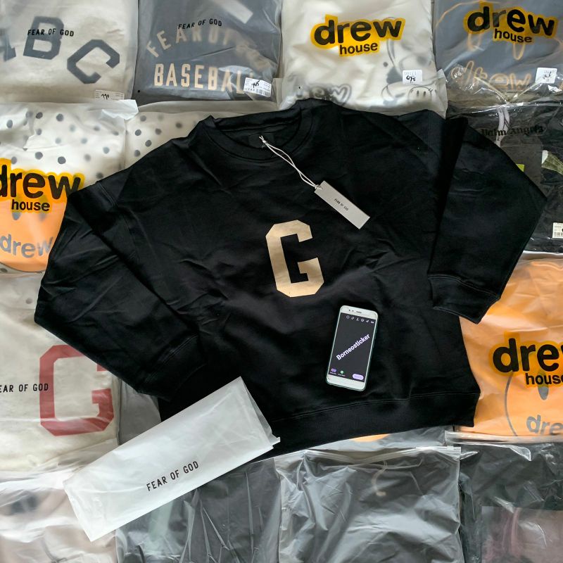 CREWNECK FEAR OF GOD logo G