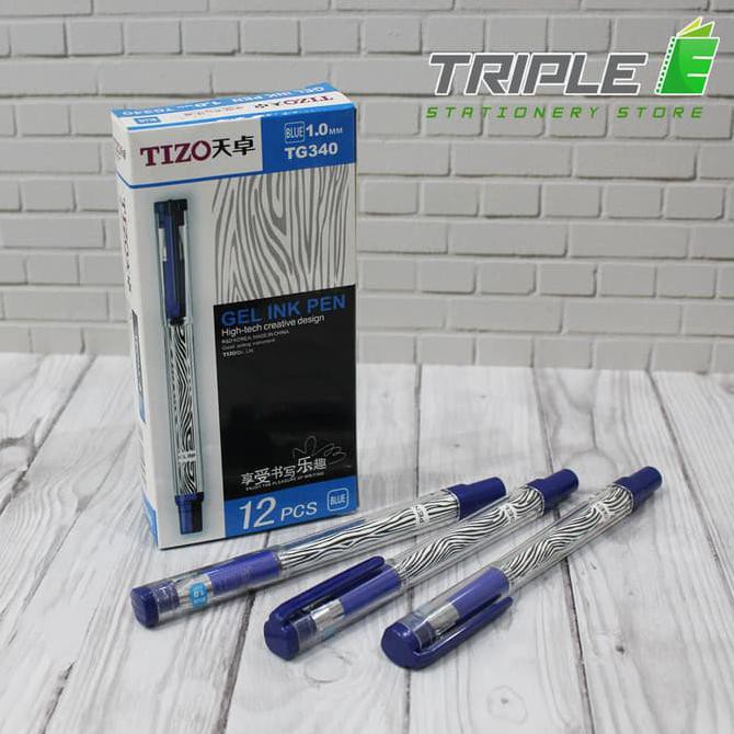 

Ready Gel Ink Pen/Gel Liner TIZO Biru -Hitam 12 pcs