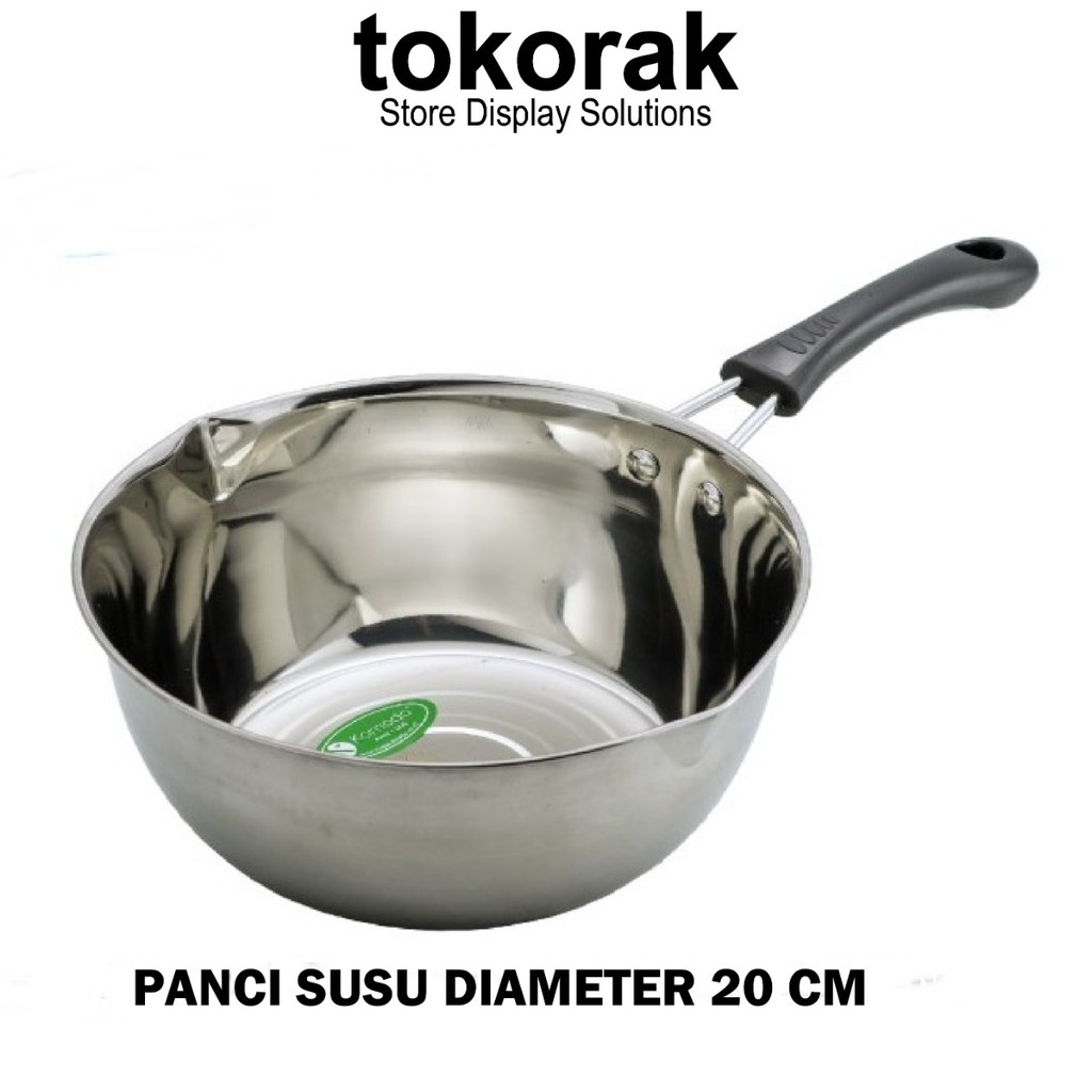 PANCI SUSU EKONOMIS STAINLESS 20 CM KOMODO - PANCI REBUS MIE INSTANT