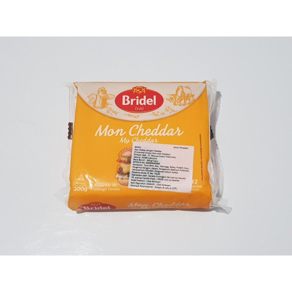 

keju cheese bridel mon cheddar slice 200 gr / 12's