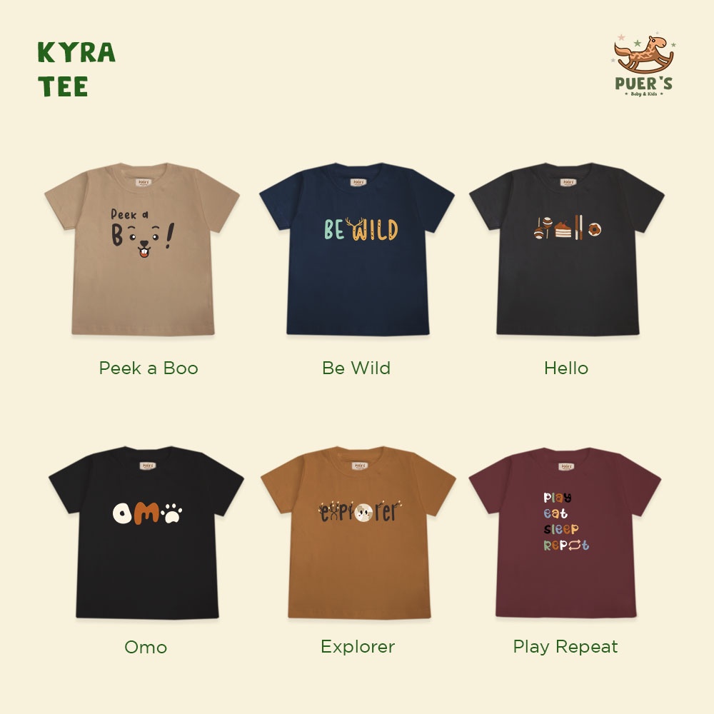 KAOS BAYI DAN ANAK PUER'S KYRA (KAOS ANAK TYPOGRAFI)