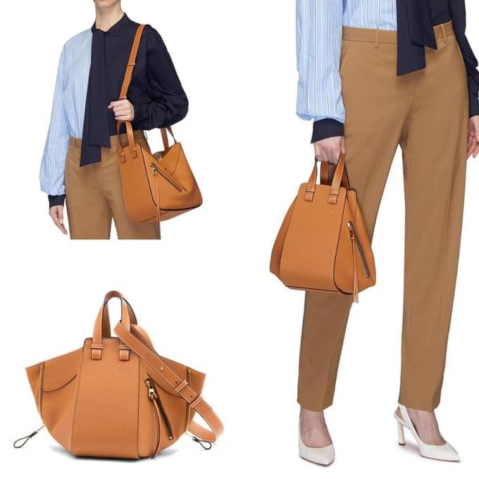 Kualitas Terbaik Loewe Hammock Small in Light Caramel - Cokelat MURAH